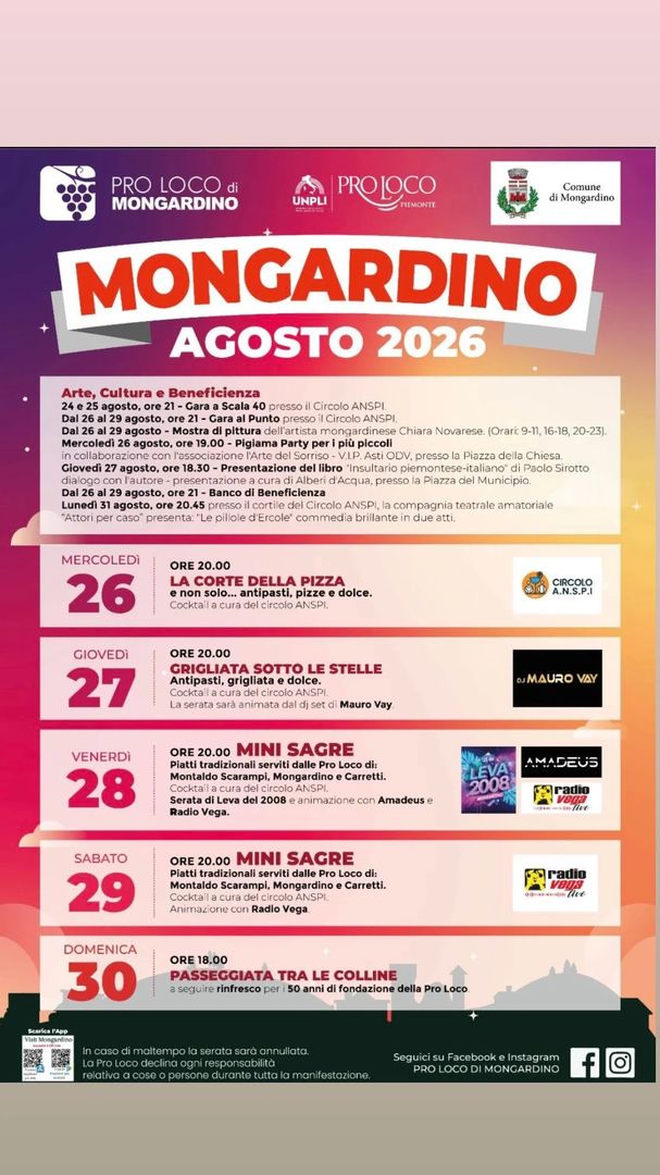 Locandina Mongardino Agosto 2026