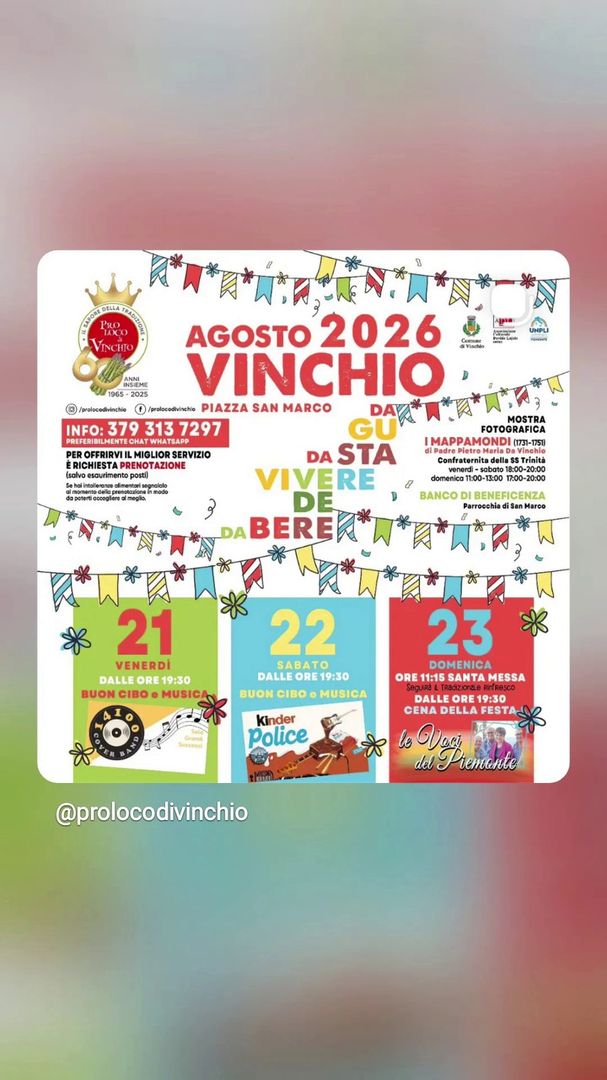 Locandina Agosto 2026 Vinchio