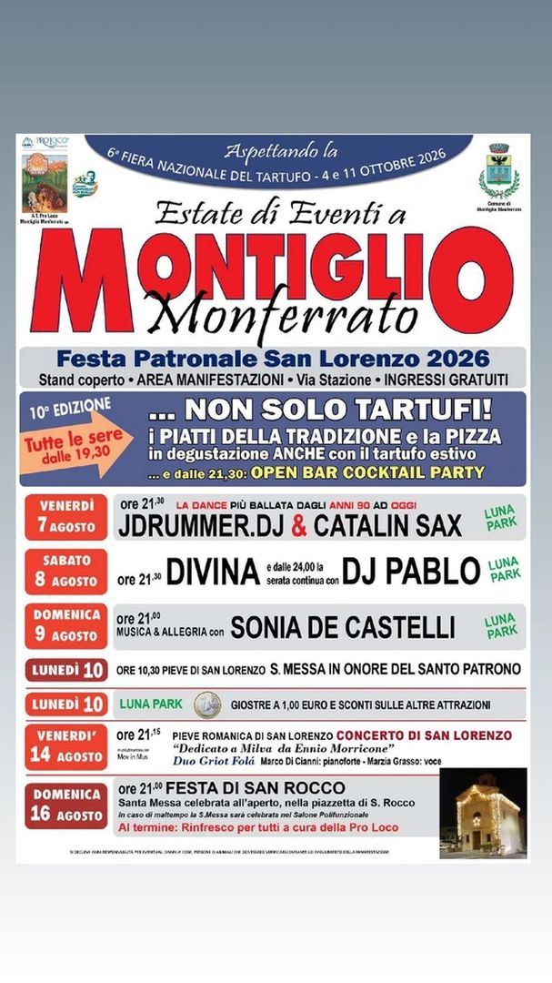 Locandina Sonia De Castelli - Pro Loco Montiglio Monferrato