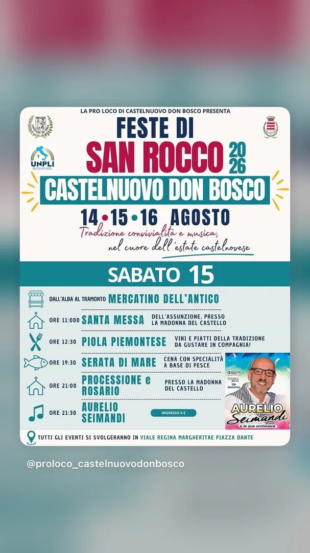 Locandina Feste di San Rocco 2026
