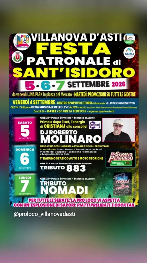 Locandina Festa Patronale di Sant'Isidoro