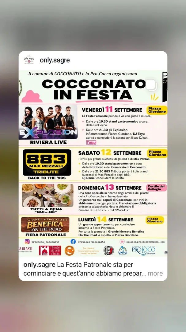 Locandina Cocconato in Festa