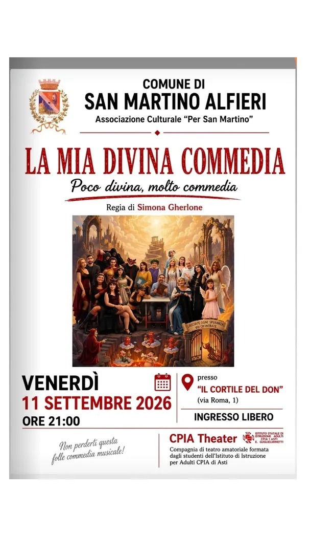 Locandina La Mia Divina Commedia - Associazione Culturale Per San Martino