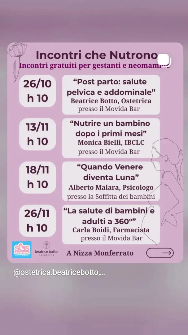 Locandina Post parto: salute pelvica e addominale
