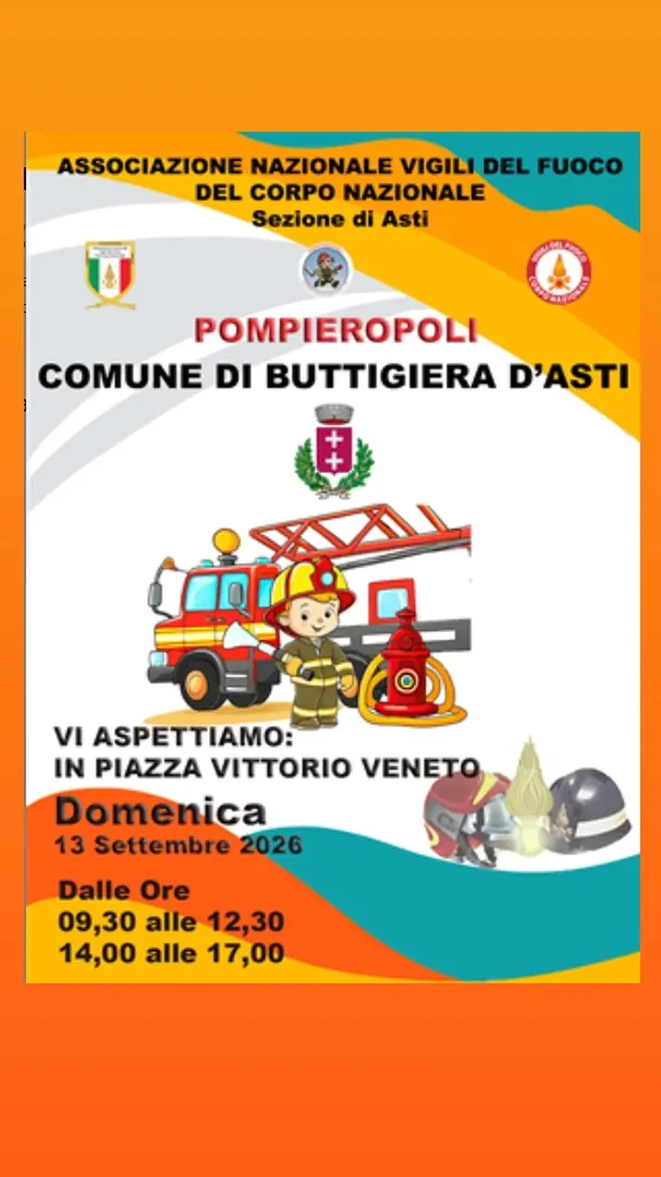 Locandina Pompieropoli - Associazione Nazionale Vigili del Fuoco Sezione di Asti
