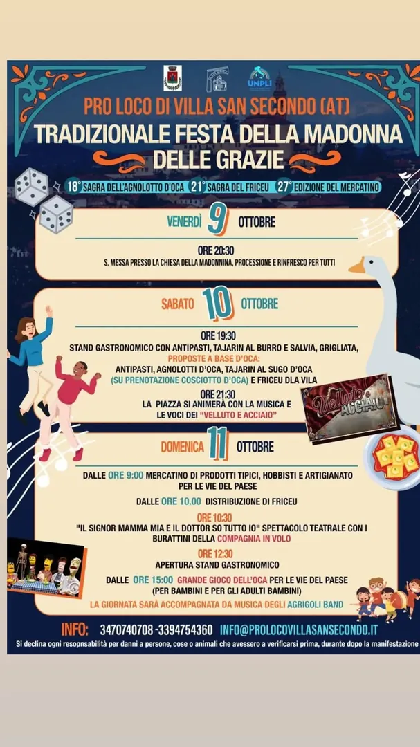 Locandina Tradizionale Festa della Madonna delle Grazie