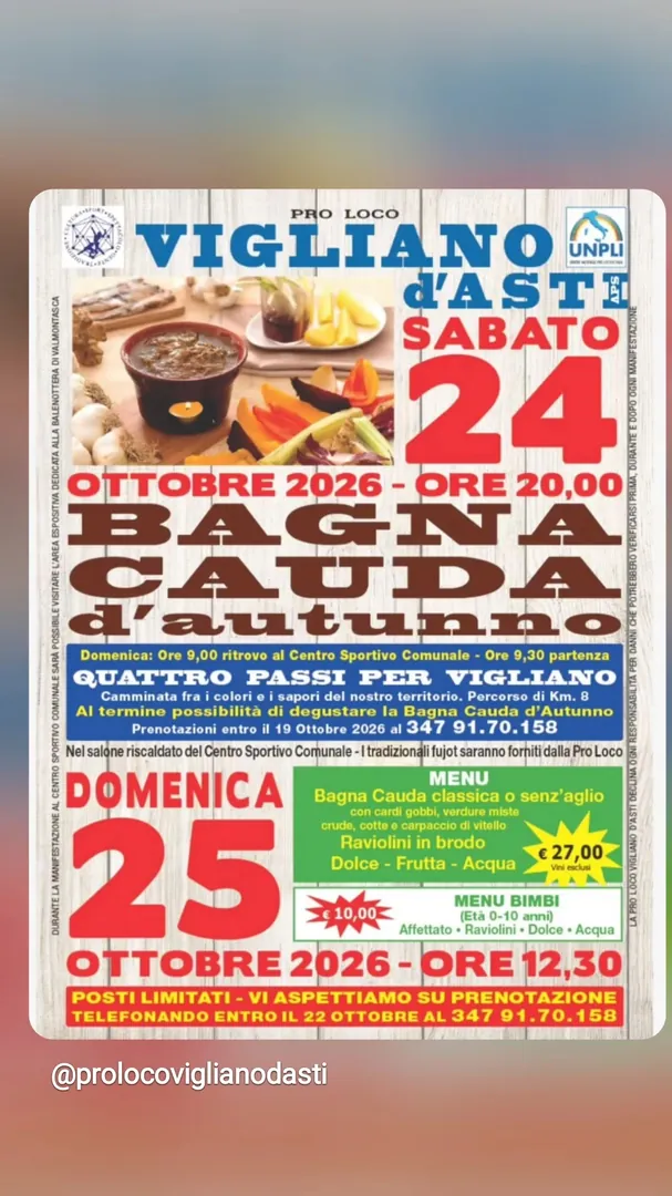 Locandina Bagna Cauda d'Autunno