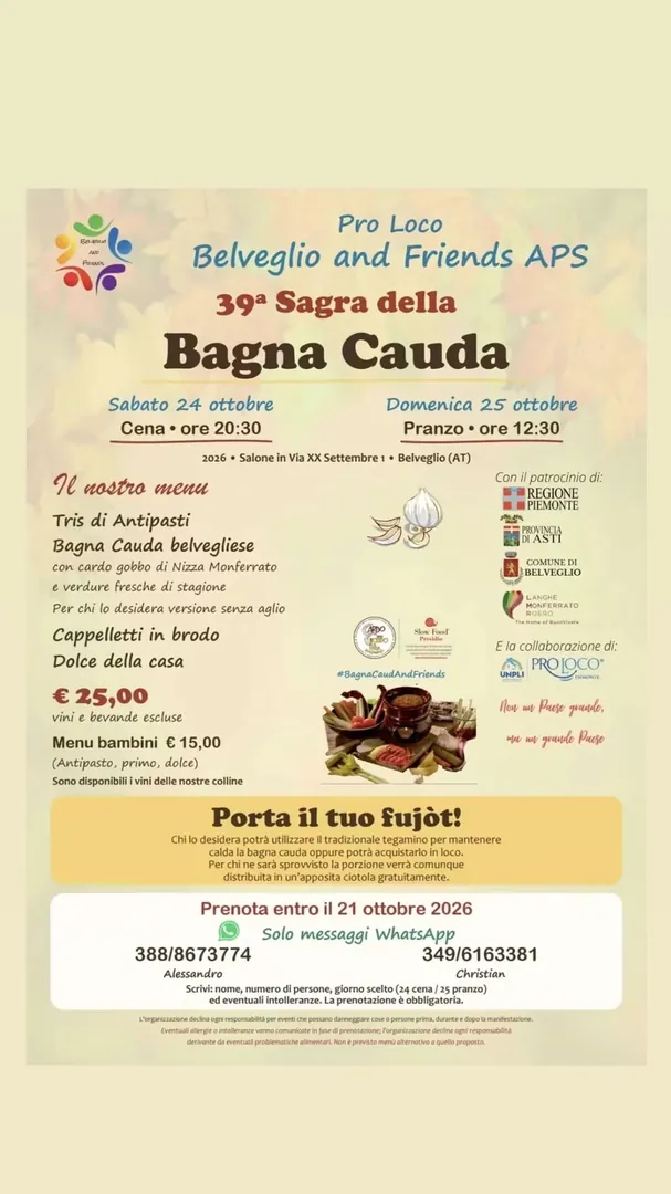 Locandina 39ª Sagra della Bagna Cauda