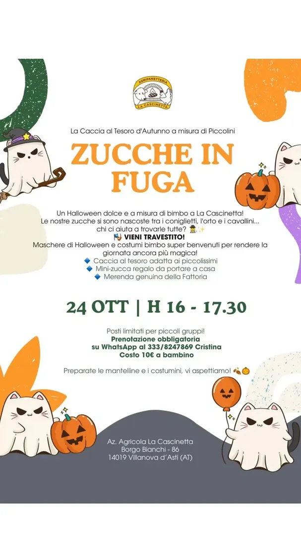 Locandina Zucche in Fuga - Az. Agricola La Cascinetta