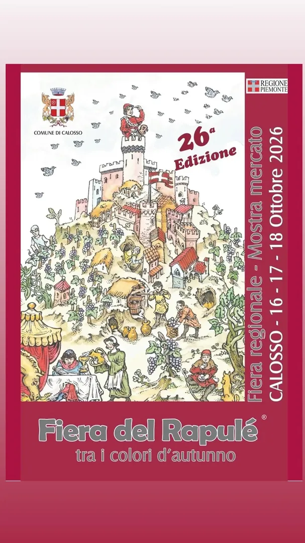 Locandina Fiera del Rapulé - tra i colori d'autunno - Comune di Calosso