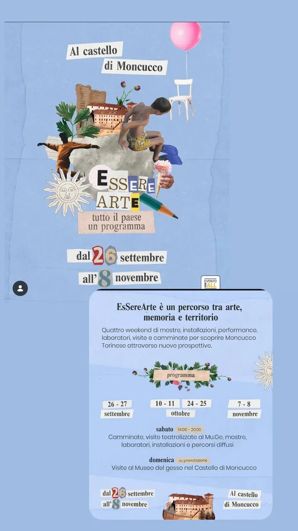 Locandina EssereArte - Sabato (camminate, visite, mostre, laboratori)