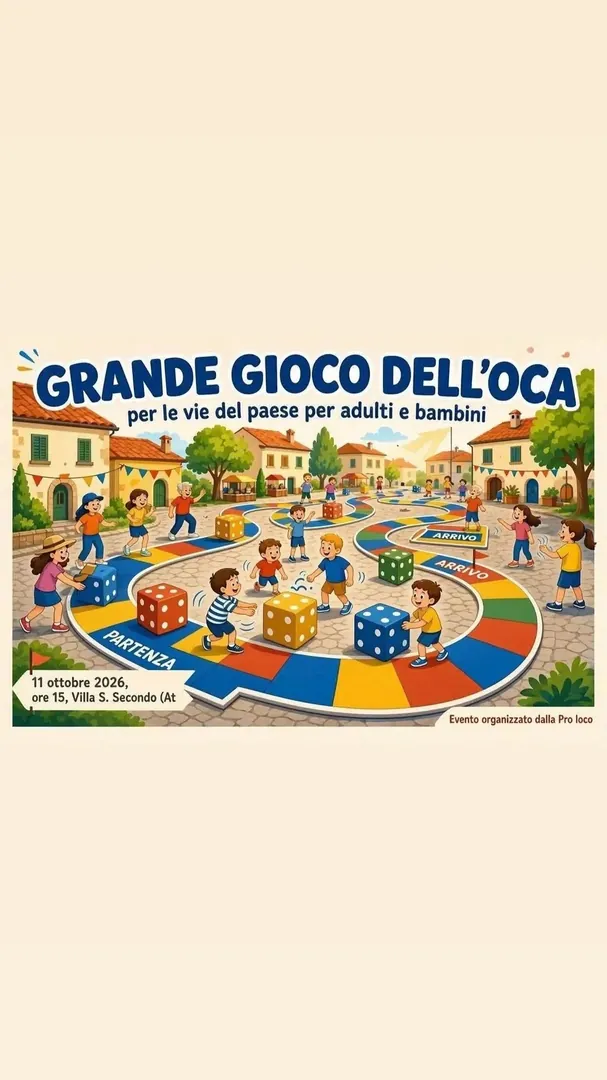 Locandina Grande Gioco dell'Oca - Pro Loco Villa San Secondo
