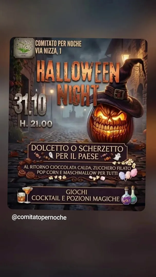 Locandina Halloween Night - Comitato per Noche