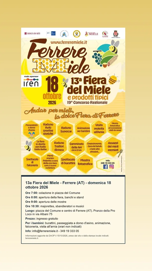 Locandina Ferrere IMiele 2026
