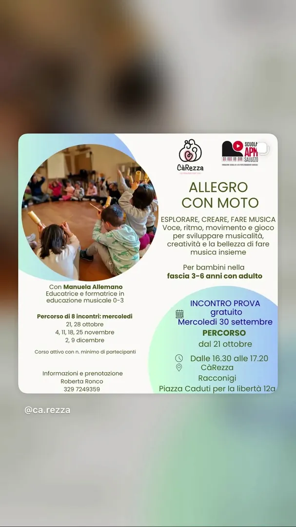 Locandina Allegro con Moto - Incontro 2 - CàRezza