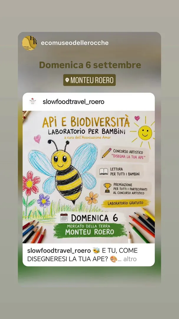 Locandina Api e Biodiversità - Laboratorio per Bambini - Associazione Amar