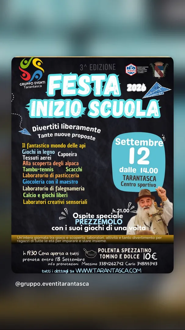Locandina Festa Inizio Scuola 2026