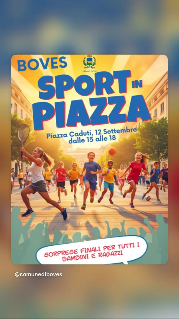 Locandina Sport in Piazza - Città di Boves