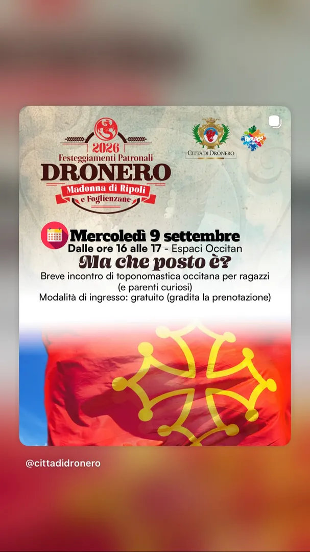 Locandina Ma che posto è? - Città di Dronero