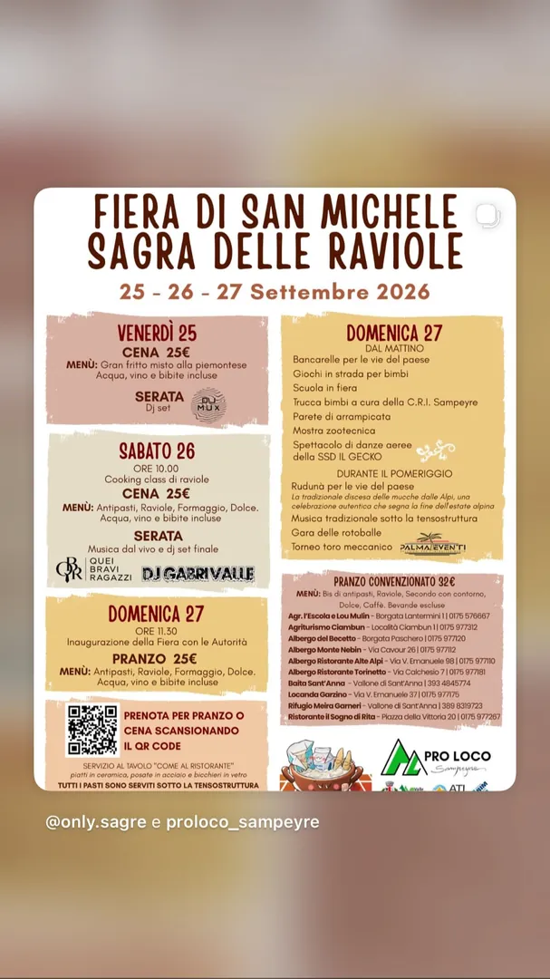 Locandina Fiera di San Michele - Sagra delle Raviole