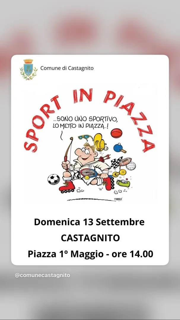 Locandina Sport in Piazza - Comune di Castagnito