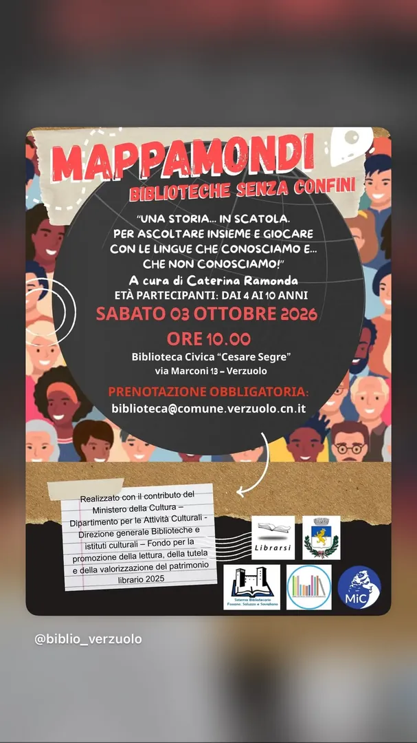 Locandina Una storia... in scatola. Per ascoltare insieme e giocare con le lingue che conosciamo e... che non conosciamo!
