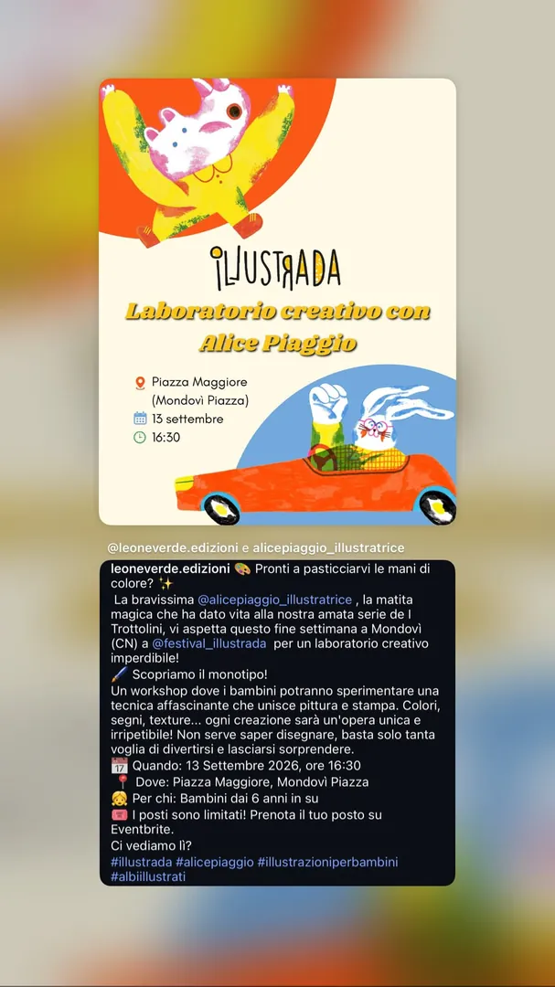 Locandina Laboratorio creativo con Alice Piaggio