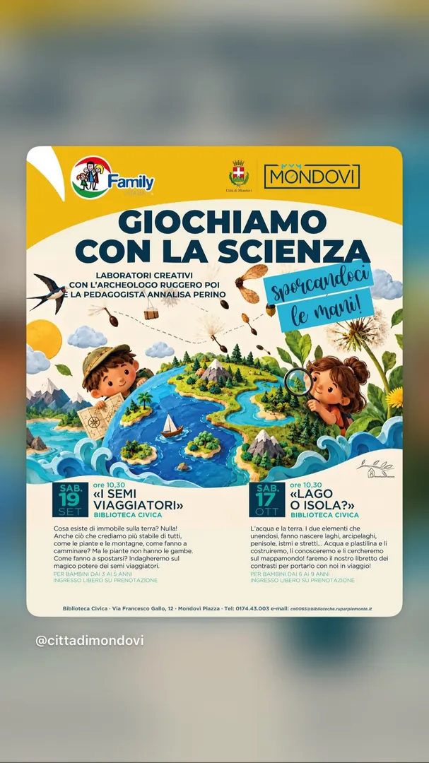 Locandina Giochiamo con la Scienza - «I Semi Viaggiatori»