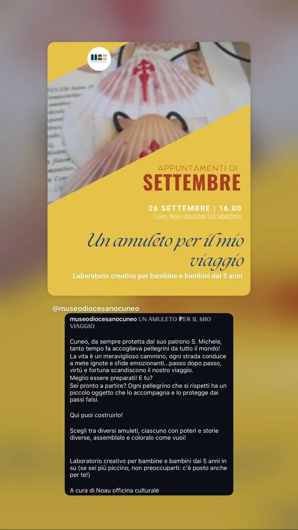 Locandina Un amuleto per il mio viaggio - Museo Diocesano San Sebastiano