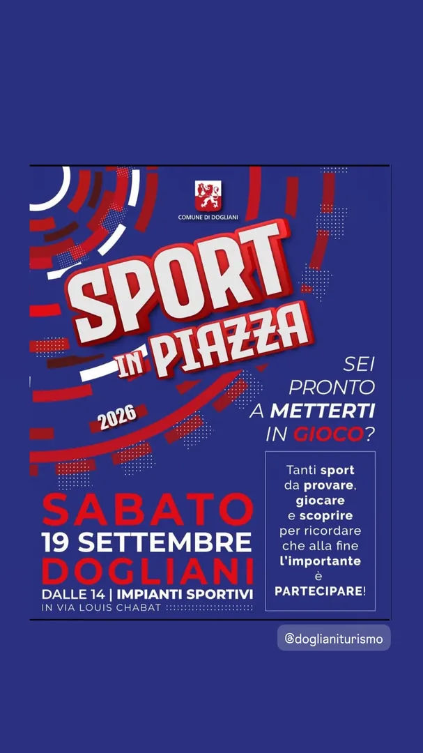 Locandina Sport in Piazza - Comune di Dogliani