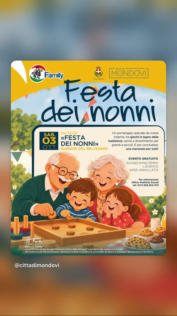 Locandina Festa dei Nonni - Città di Mondovì