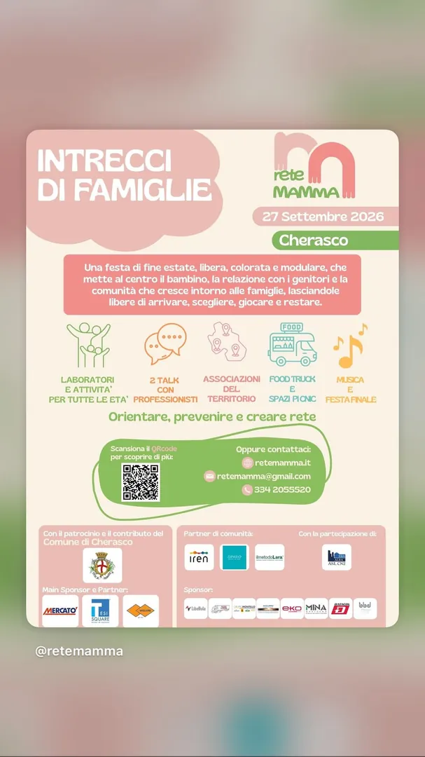 Locandina Intrecci di Famiglie - Rete Mamma