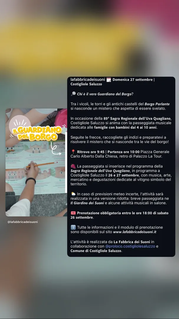 Locandina Il Guardiano del Borgo - La Fabbrica dei Suoni