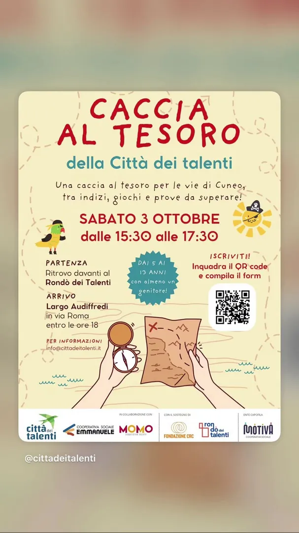 Locandina Caccia al Tesoro della Città dei Talenti