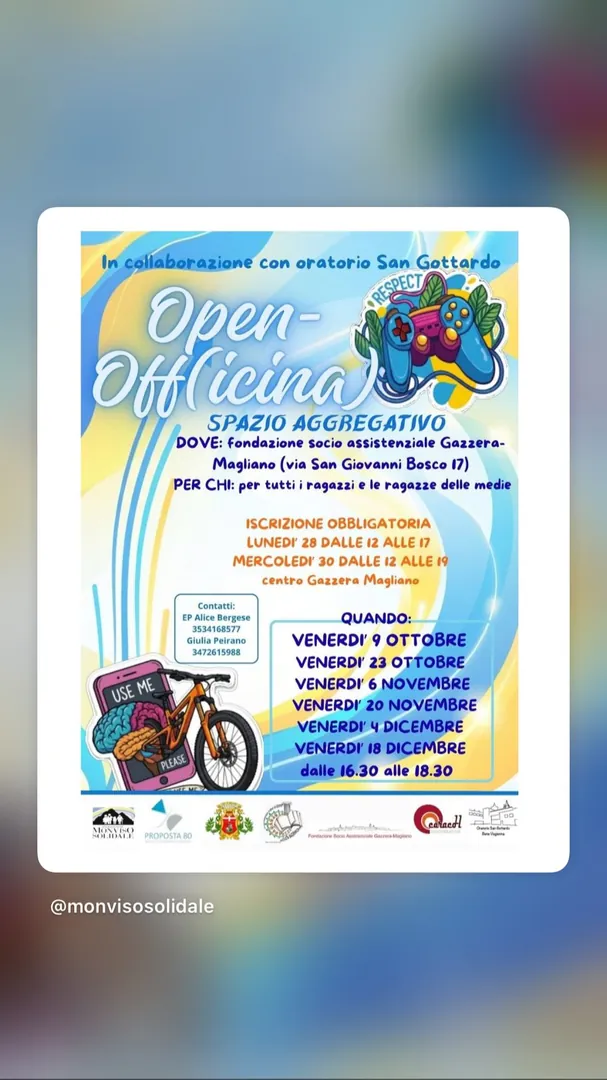 Locandina Open-Officina Spazio Aggregativo