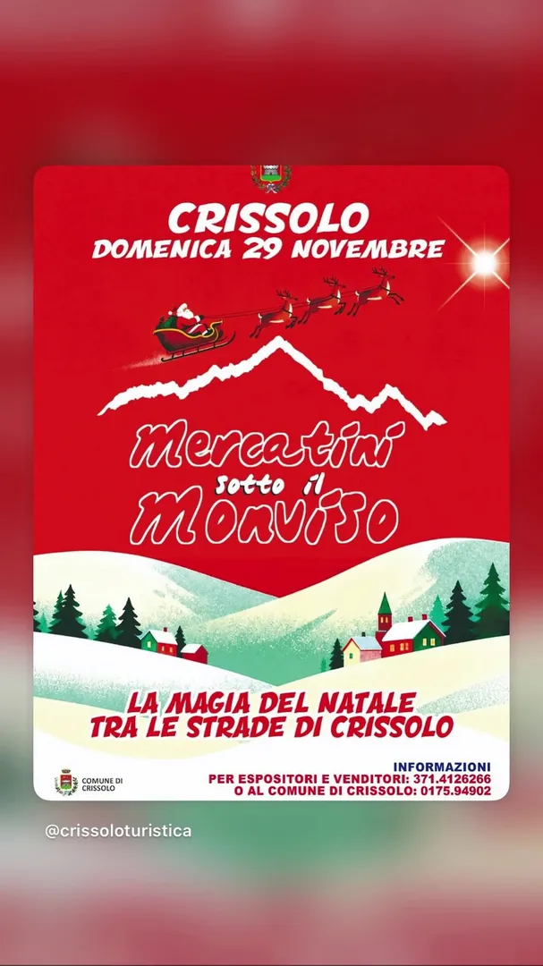 Locandina Mercatini sotto il Monviso - Comune di Crissolo