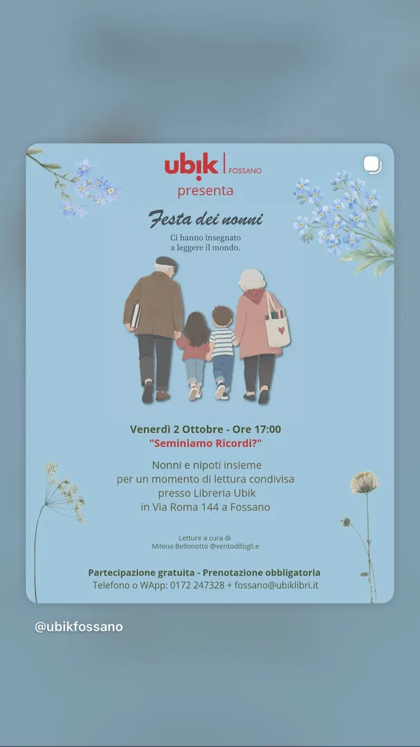 Locandina Seminiamo Ricordi? - Libreria Ubik Fossano