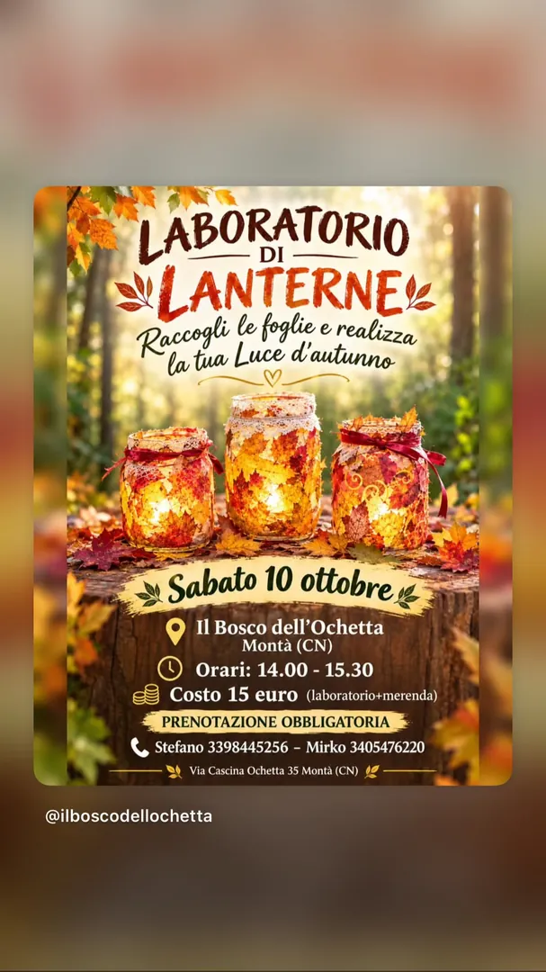 Locandina Laboratorio di Lanterne - Il Bosco dell'Ochetta