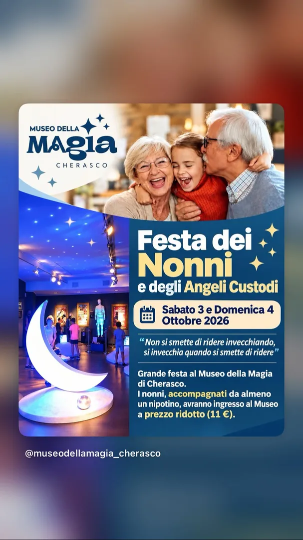 Locandina Festa dei Nonni e degli Angeli Custodi - Museo della Magia