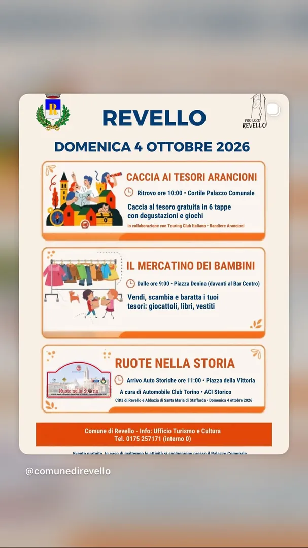 Locandina Domenica 4 Ottobre 2026 - Revello