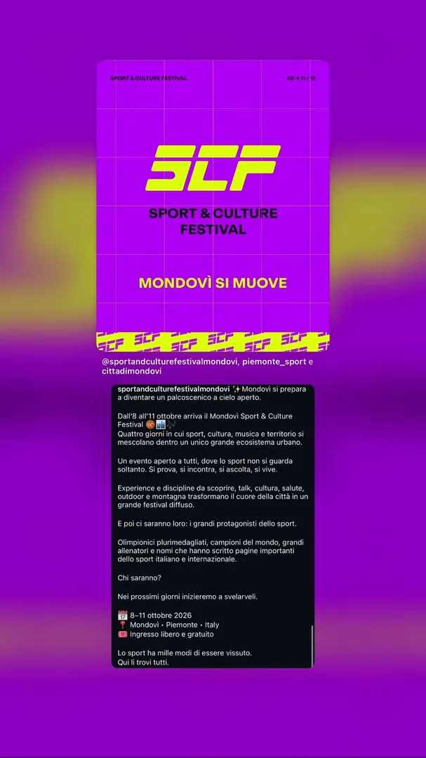 Locandina Sport & Culture Festival - Mondovì si Muove