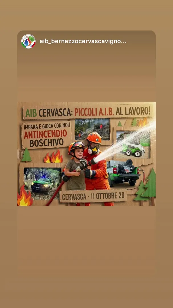 Locandina Piccoli A.I.B. al Lavoro! - AIB Cervasca
