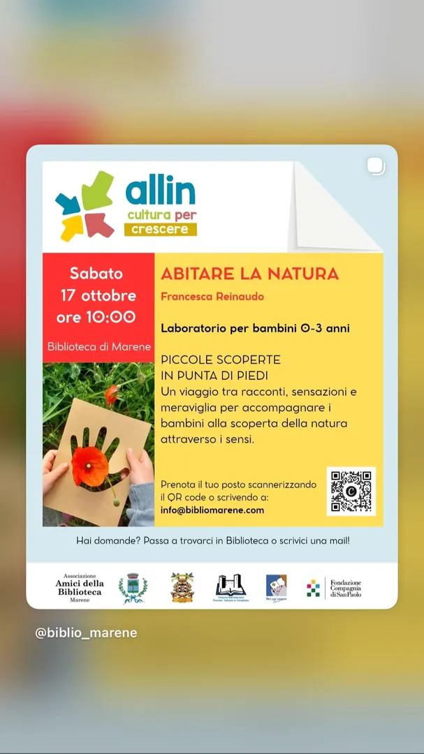 Locandina Abitare la Natura - Piccole Scoperte in Punta di Piedi