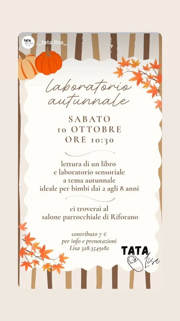 Locandina Laboratorio Autunnale - Tata Lisa