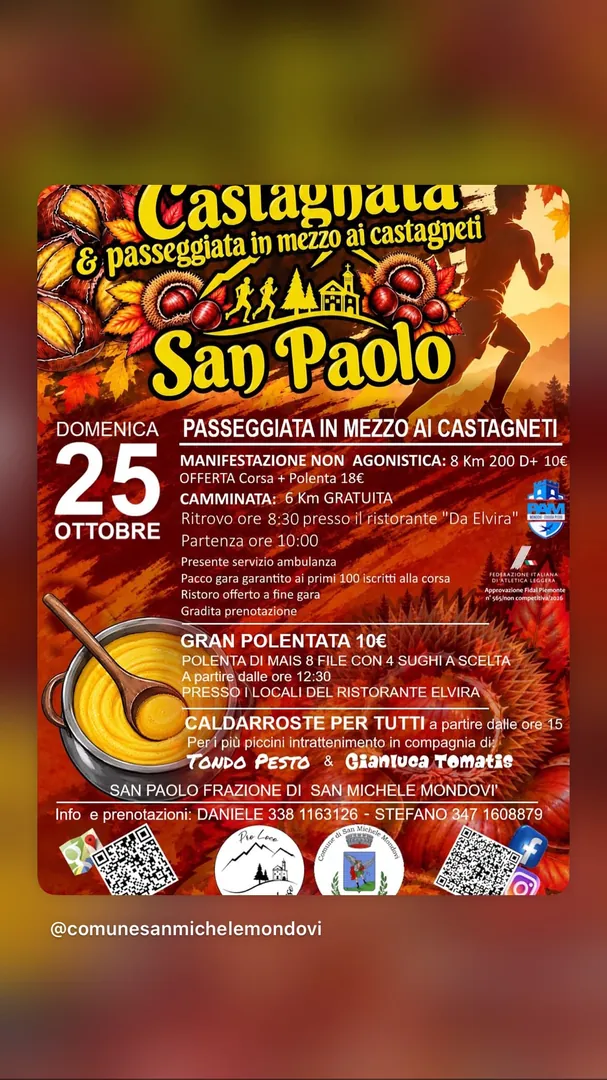 Locandina Castagnata & Passeggiata in mezzo ai castagneti - San Paolo