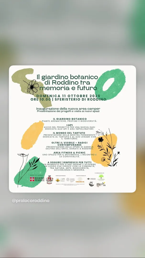 Locandina Il giardino botanico di Roddino tra memoria e futuro