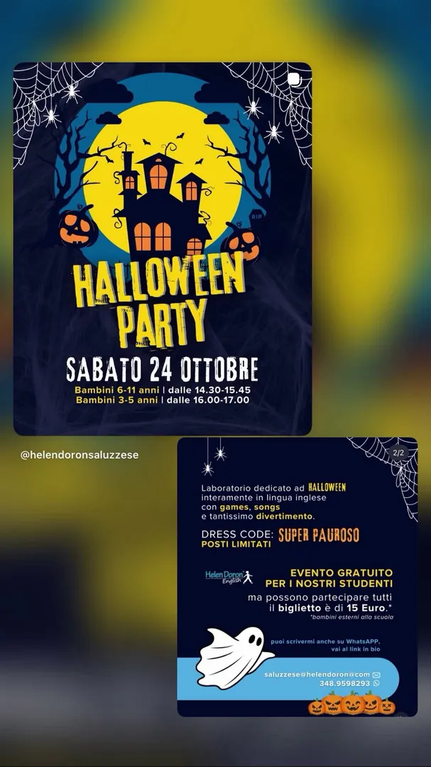 Locandina Halloween Party - Helen Doron English Saluzzo
