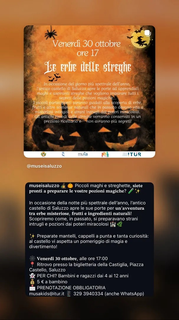 Locandina Le erbe delle streghe - Musei Saluzzo / ITUR