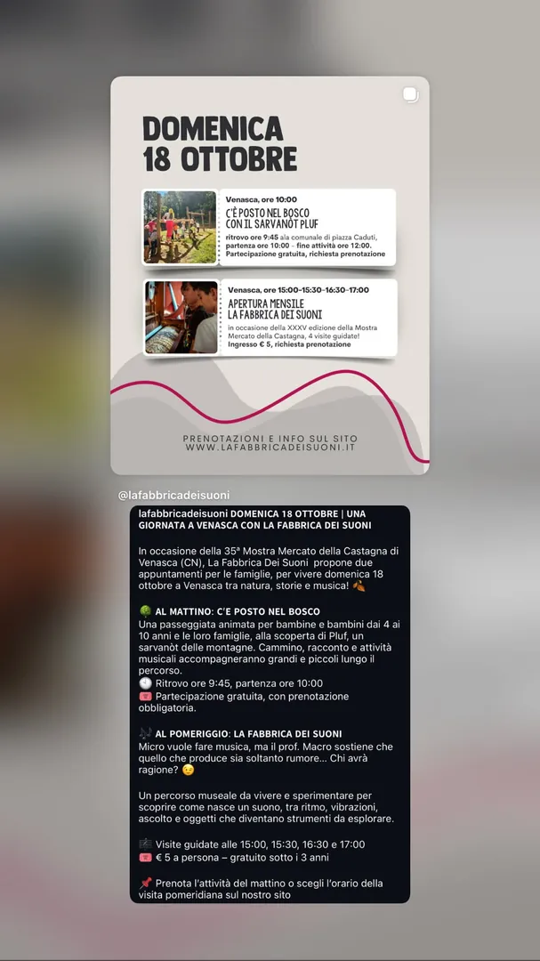 Locandina Apertura Mensile La Fabbrica dei Suoni