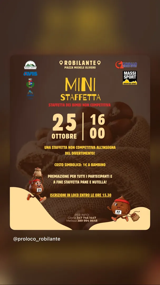 Locandina Mini Staffetta - Pro Loco Robilante